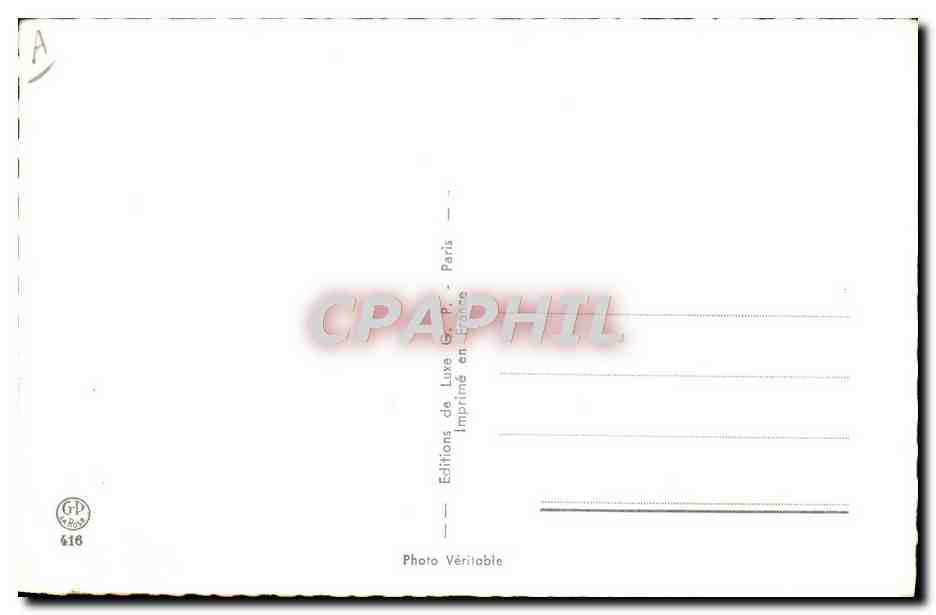 Nudez femenina — postura sentada con velo — Ediciones de Luva, París, n° 418 — Reverso