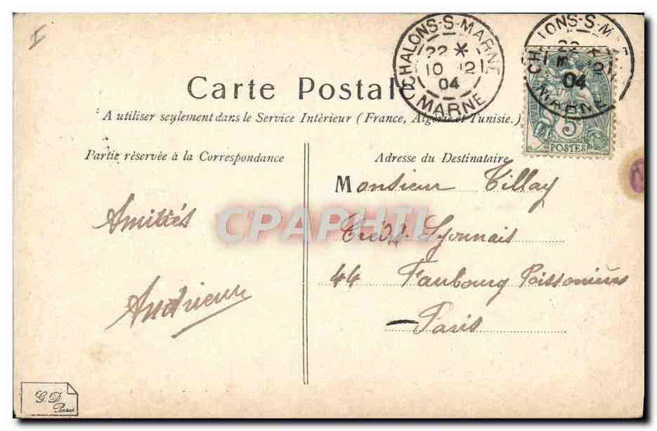 CPA Militaria Soldat — Rückseite