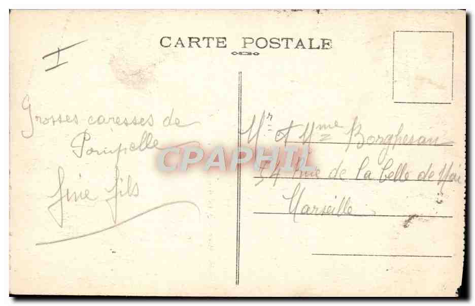 La Pompeelle — Attaque allemande du 15 juillet 1918 — Le Tank 'Lotte' échoué en 1ère ligne allemande — G. Graff et Lambert, édit. Reims — Achterkant