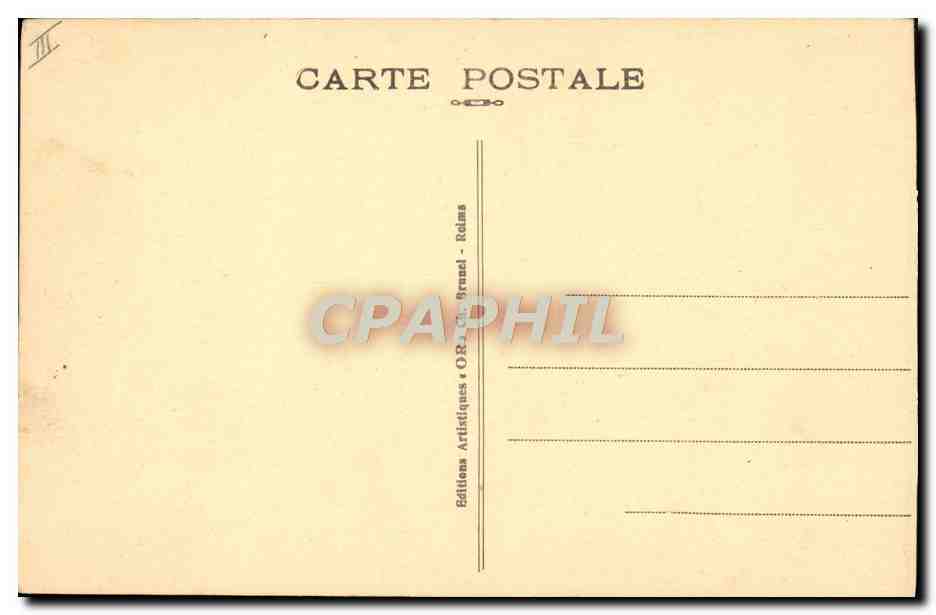 Fort de La Pompelette — Tank allemand cloué par l'Artillerie française — Éditions Artistiques ORa Grunel - Reims — Verso