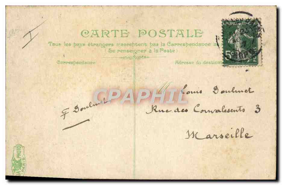 CPA Bateau Guerre  — Verso