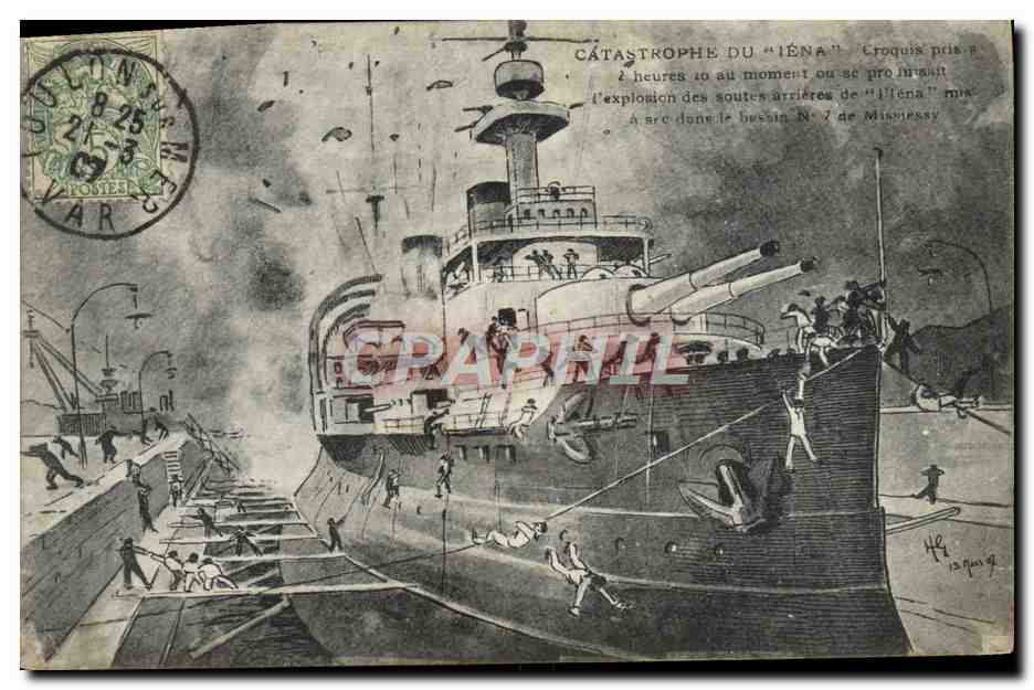 CPA Bateau Catastrophe du Iena 