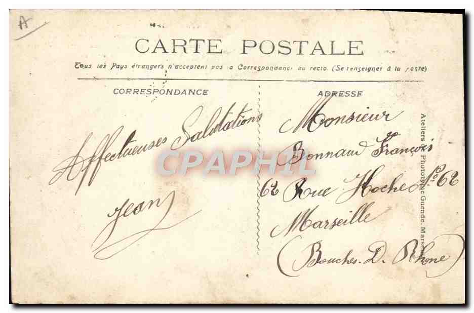 CPA Bateau Catastrophe du Iena  — Verso