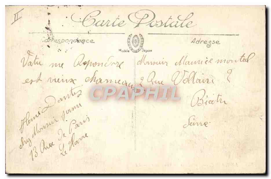 Le Havre — Torpilleur de haute mer — LL. — N° 575 — Reverso