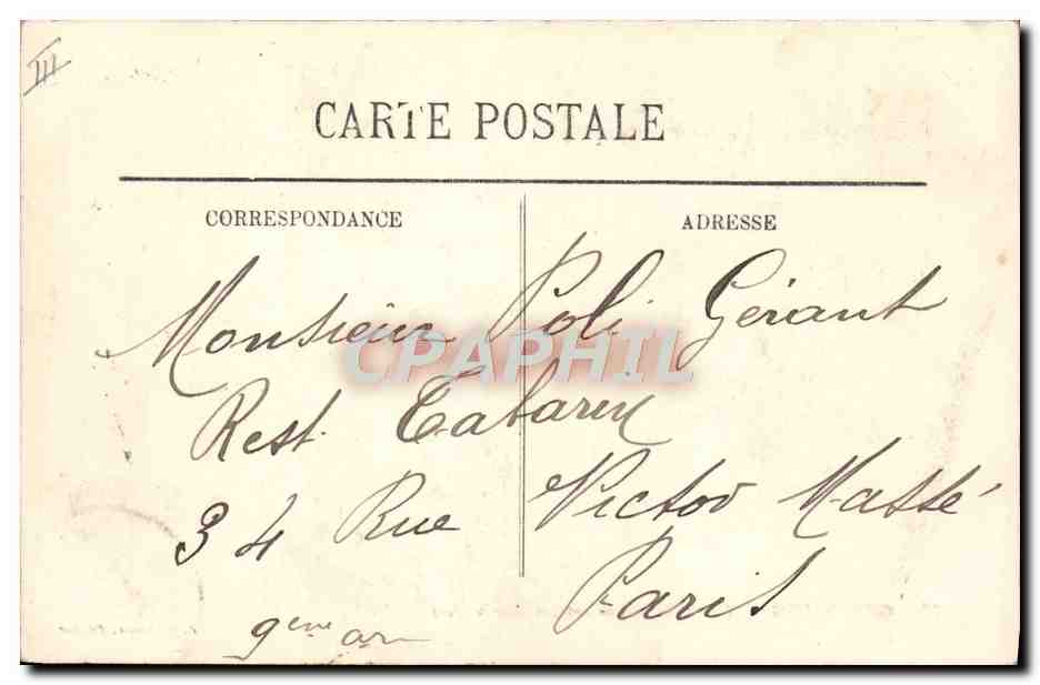 Cherbourg — Contratorpedor die in het Haven — LL — Achterkant