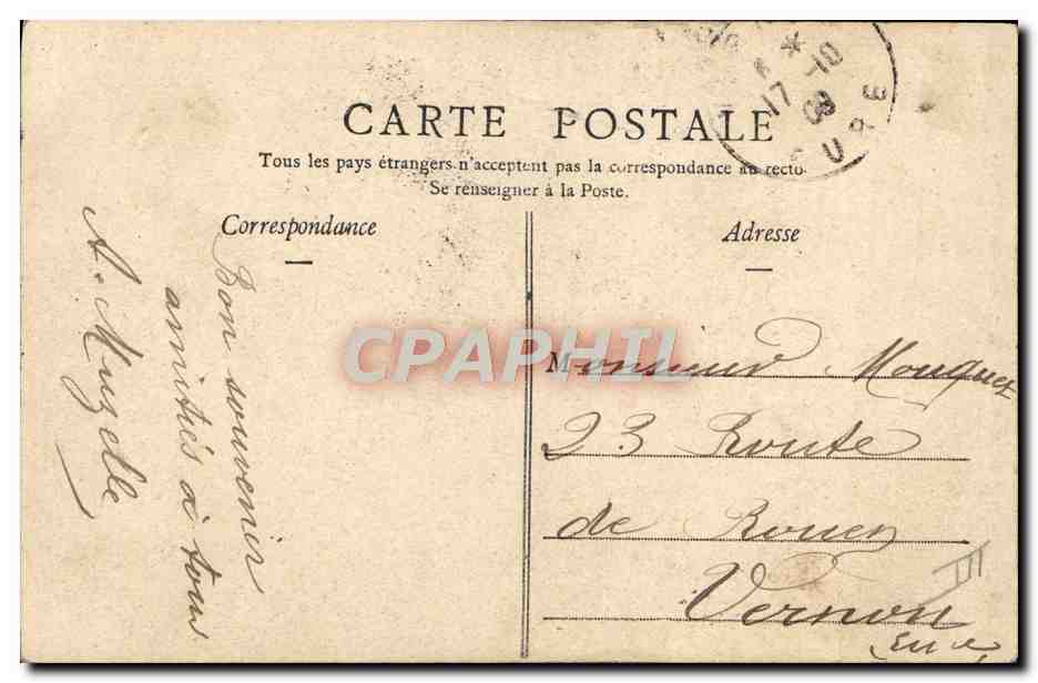 CPA Bateau Guerre Le Havre Un torpilleur en cale seche  — Verso