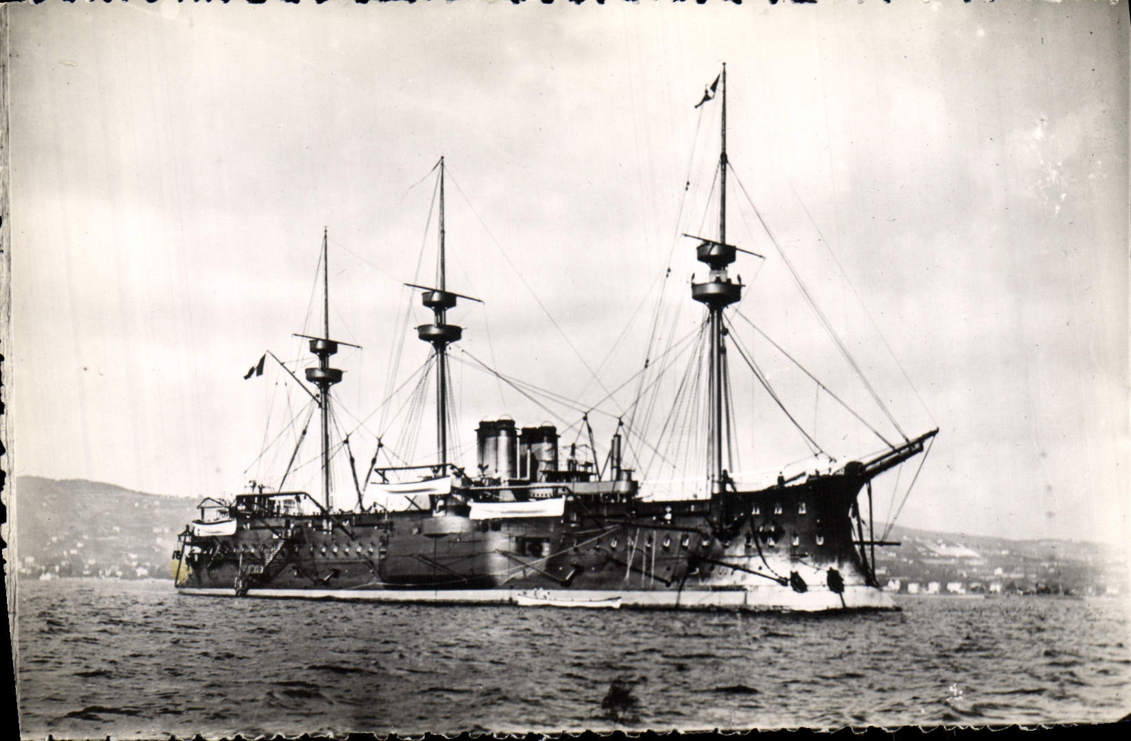 CARTE PHOTO Bateau Guerre 