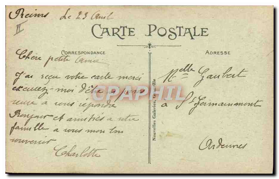CPA Bateau Guerre Granville Contre torpilleur sortant de l'ecluse — Verso