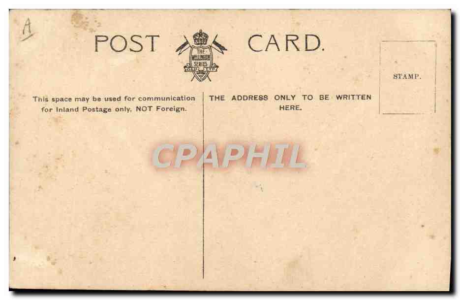 CPA Bateau Guerre HMS Exmouth  — Verso