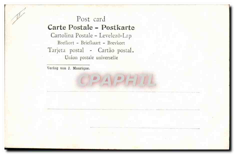 Strasbourg - Théâtre - Staatstheater — éditeur J. Manrique, n° V — Verso