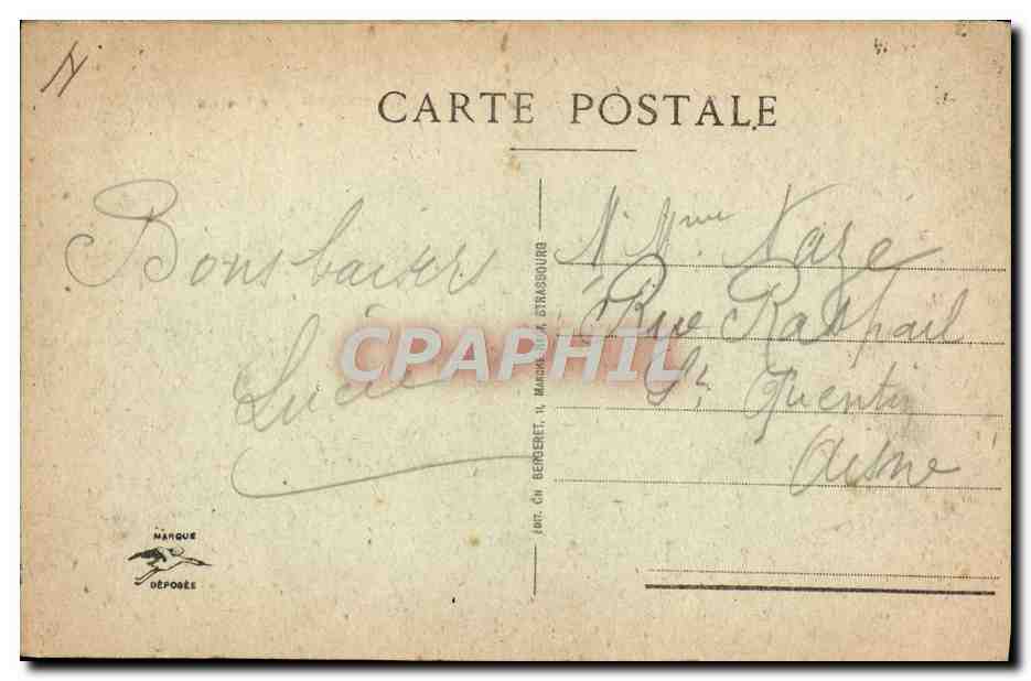 CPA Le theatre Strasbourg — Verso