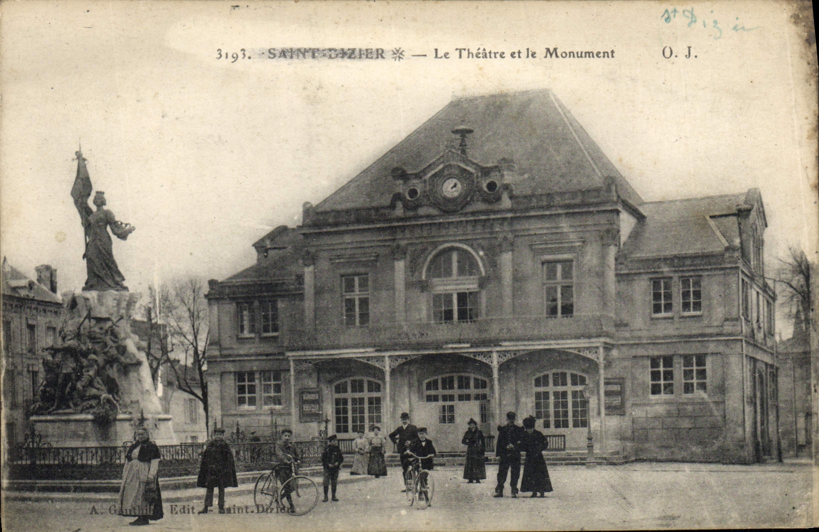 Saint-Dizier — Le Théâtre et le Monument — A. Gauthil Edit. Saint-Dizier