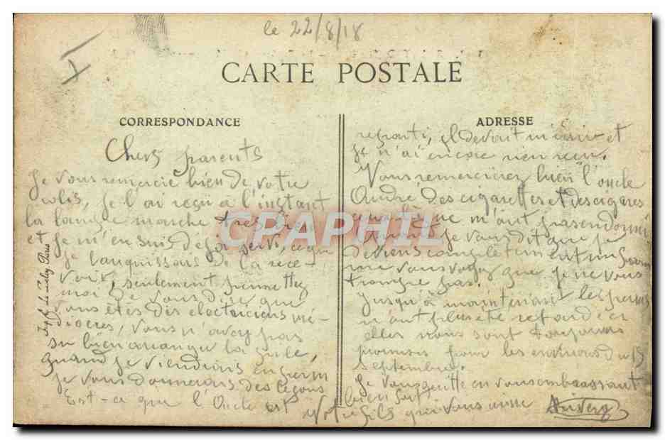 Saint-Dizier — Le Théâtre et le Monument — A. Gauthil Edit. Saint-Dizier — Verso