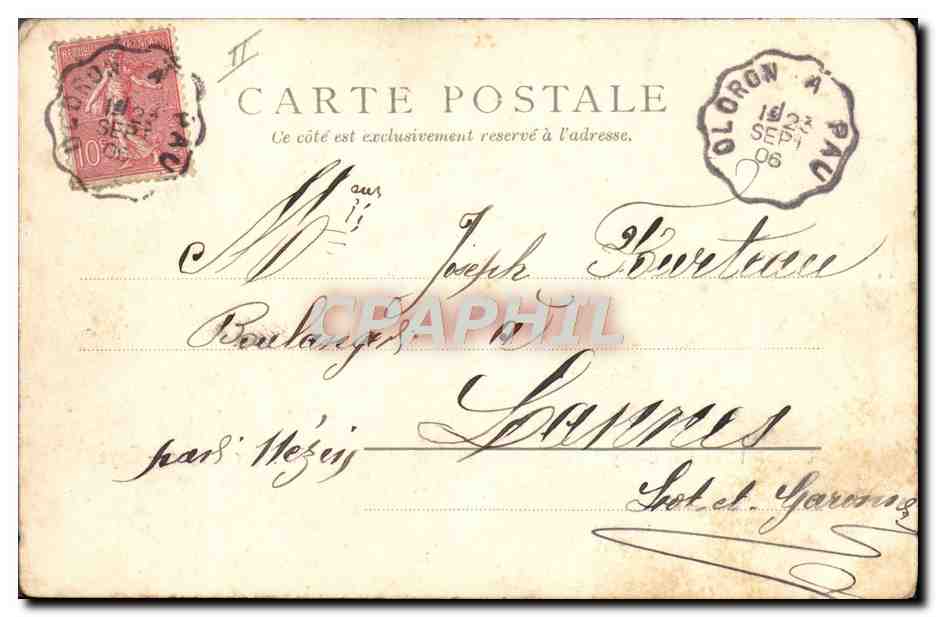 CPA Le theatre et statue de Thiers Saint-Germain-en-laye — Verso