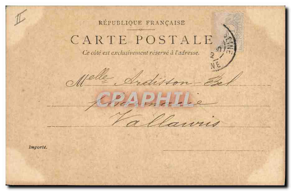 CPA Le theatre et statue de Thiers St Germain en Laye — Verso