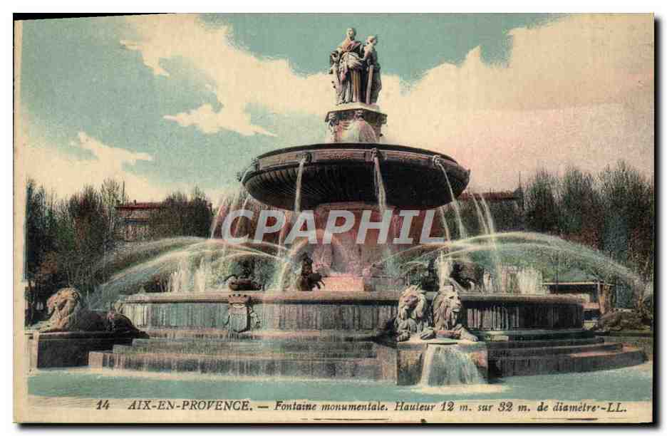 Aix-en-Provence — Fontaine monumentale — Levy Fils & Cie, Paris