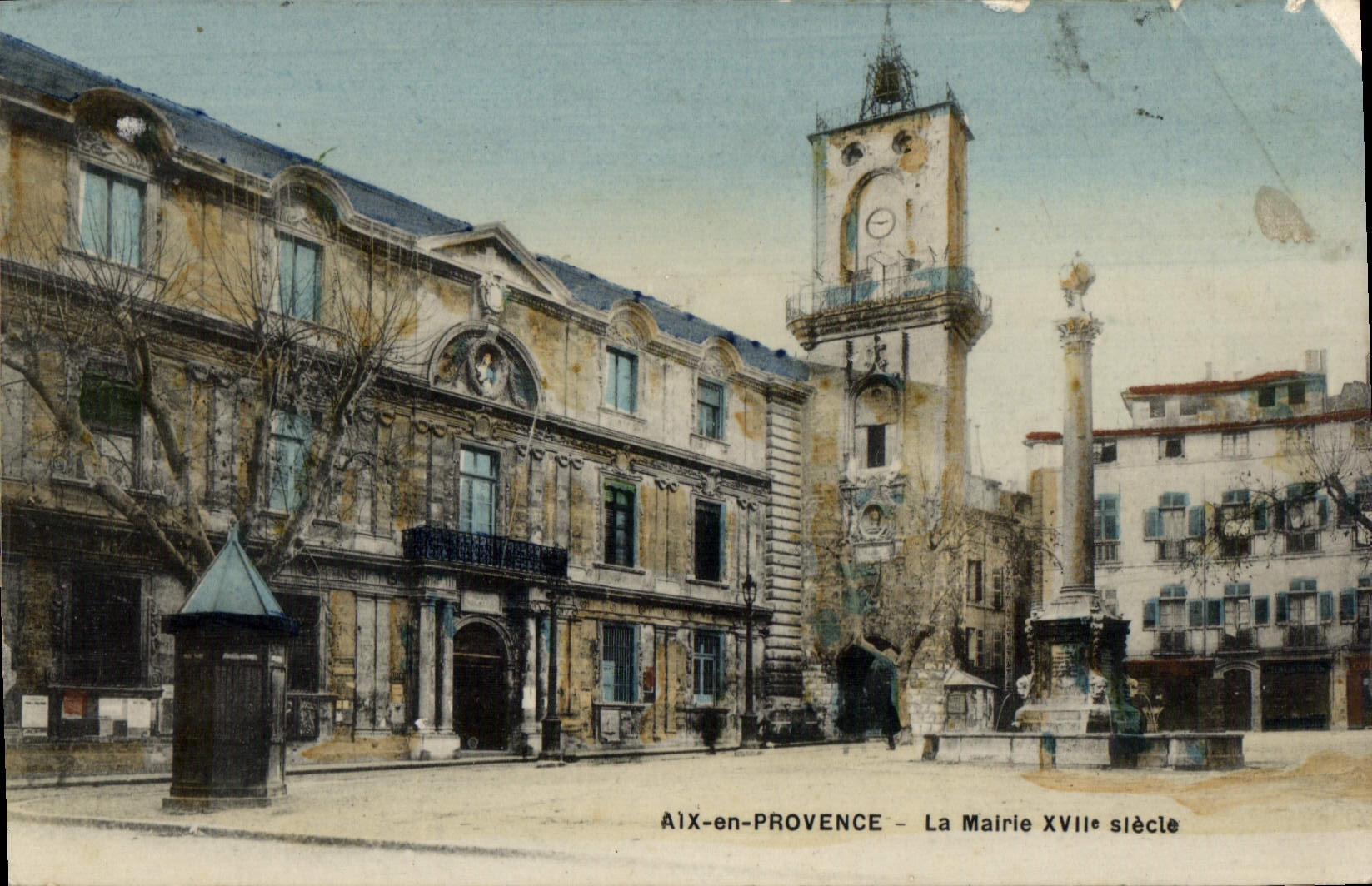 Antike Ansichtskarte Aix En Provence Das Rathaus