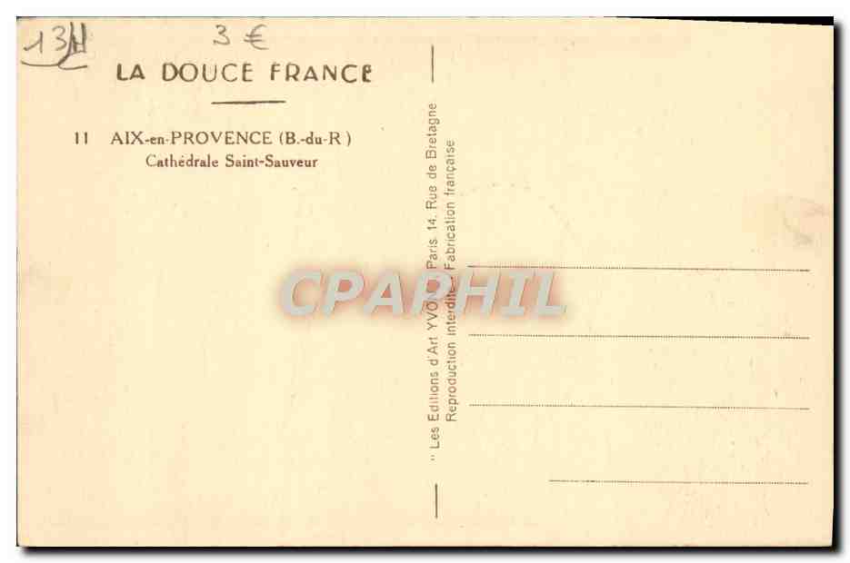Aix-en-Provence — Cathédrale Saint-Sauveur — Les Éditions d'Art VVO — Reverso