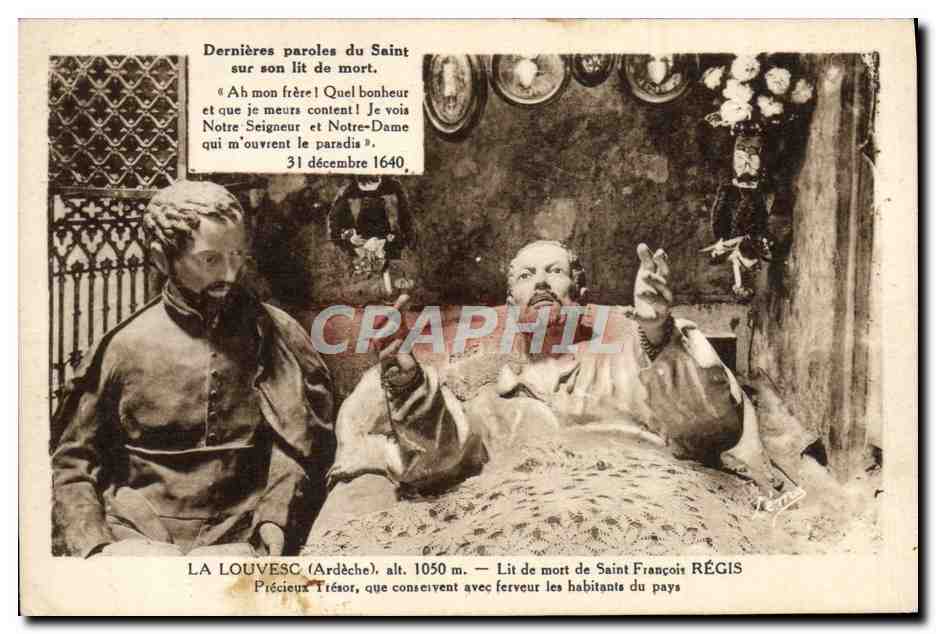 CPA La Louvesc Lit de mort de Saint Francois Regis 