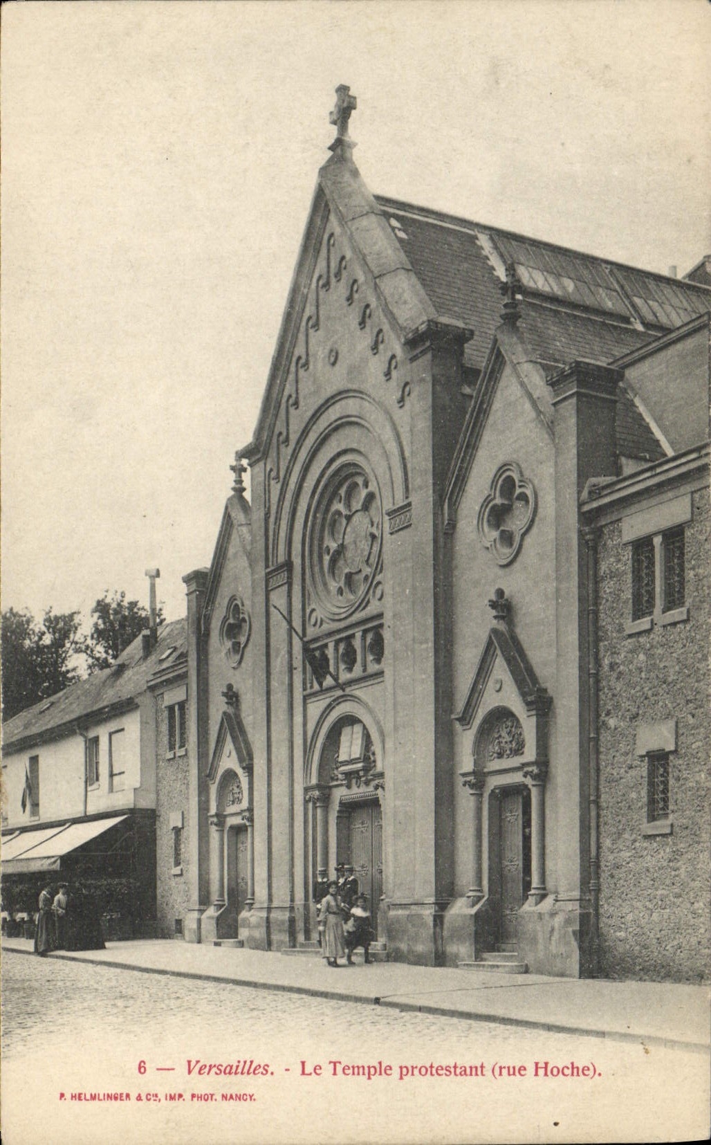 CPA Temple protestant Rue Hoche Versailles