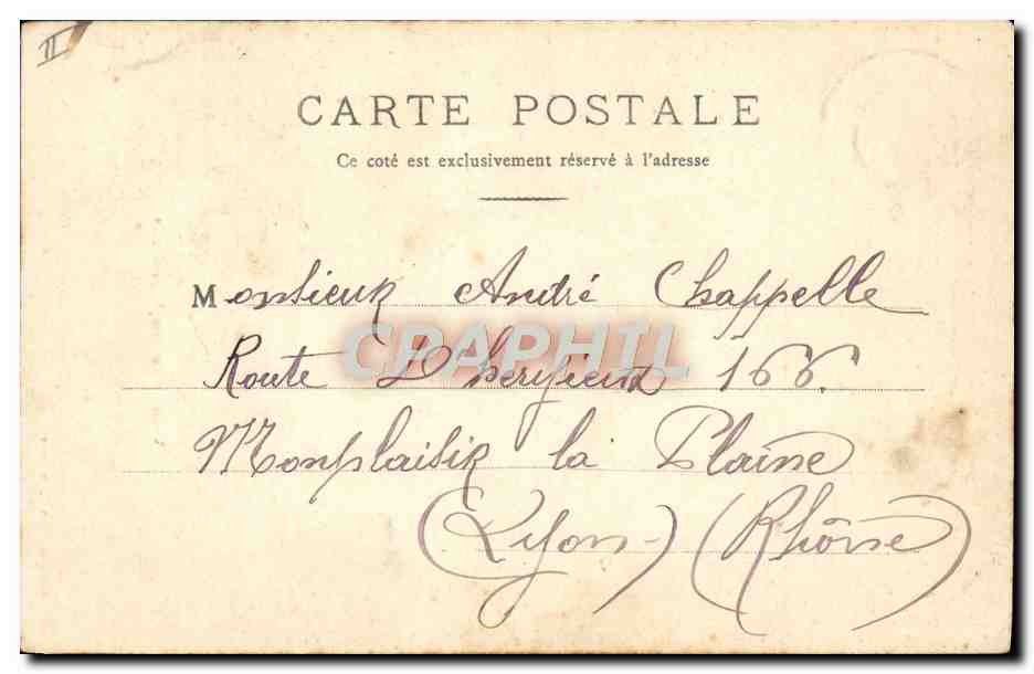CPA Temple protestant Vichy — Verso