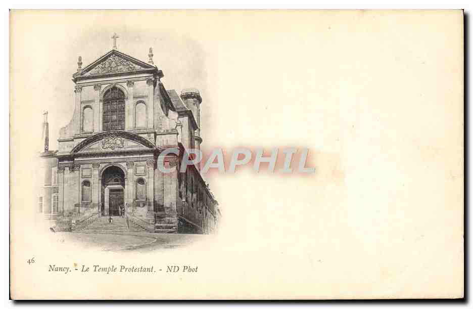 CPA Temple protestant Nancy