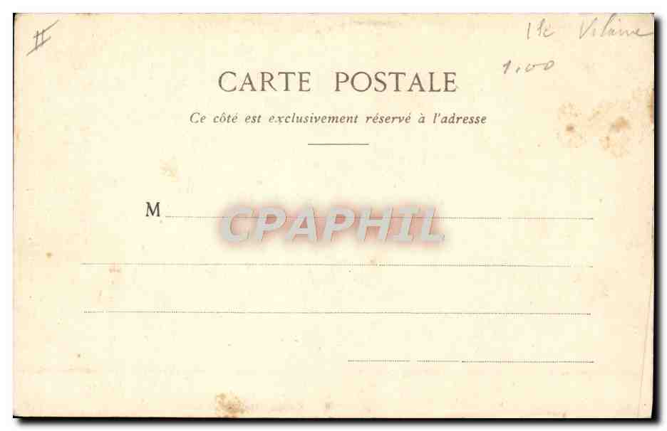 CPA Temple protestant Rennes — Verso