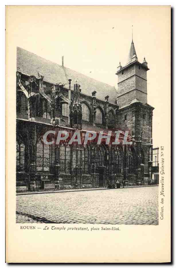CPA Temple protestant place Saint Eloi Rouen
