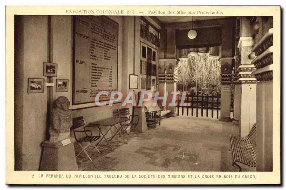CPA Paris Exposition coloniale 1931 Pavillon des missions protestantes Veranda du pavillon 