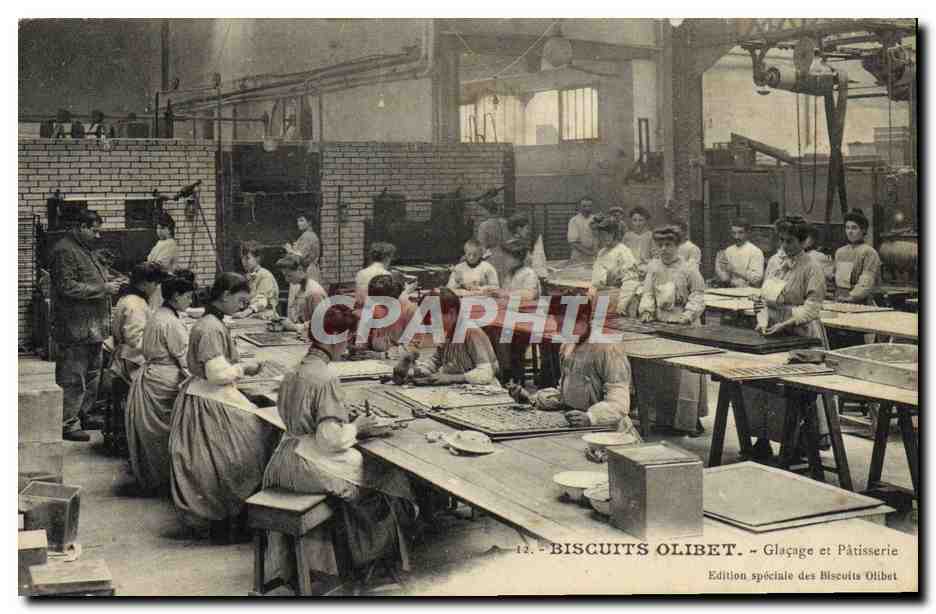 CPA Biscuits Olibet Glacage et patisserie
