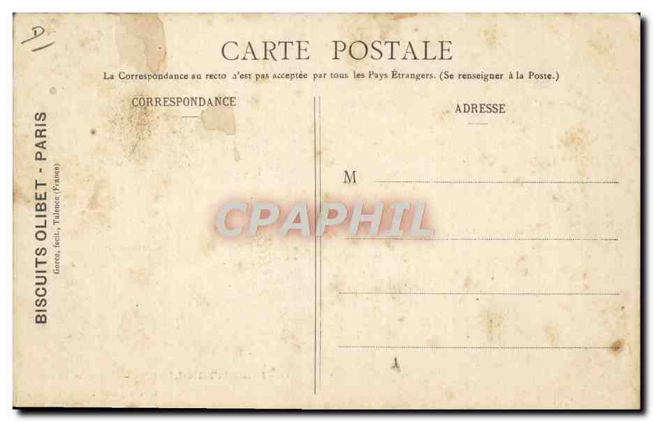 CPA Biscuits Olibet Glacage et patisserie — Verso
