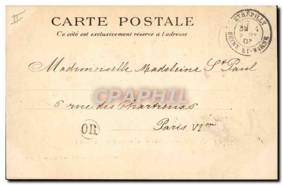 CPA Noisiel Chateau de M Menier Vu de la Marne — Rückseite