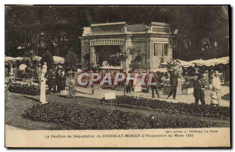 Pavillon de Dégustation du Chocolat-Menier — Exposition du Mans 1923 — Immo-photo A. Polheau, Le Mans