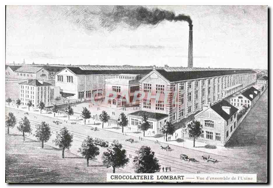 CPA Chocolaterie Lombart Vue d'ensemble de l'usine