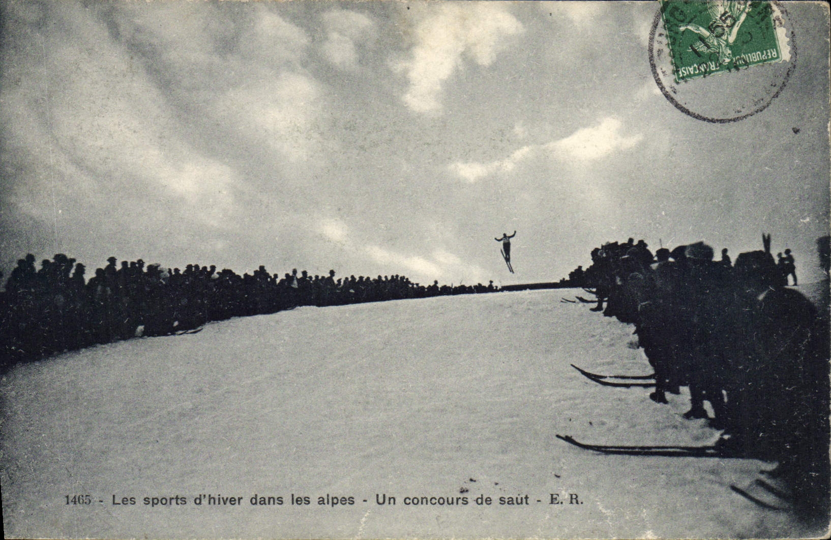 CPA Sports d'hiver Ski Les Alpes Un concours de saut