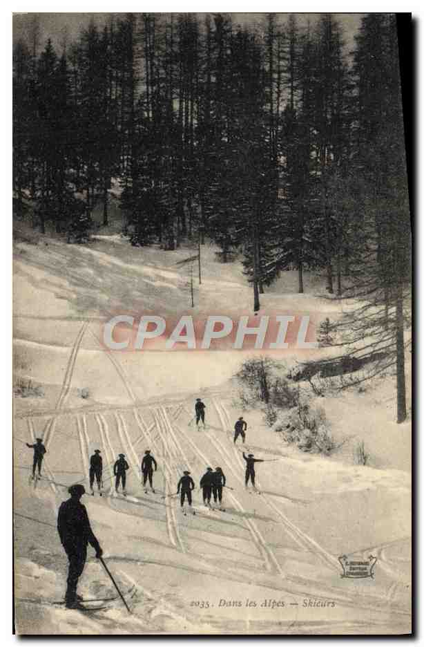 CPA Sports d'hiver Ski Skieurs Chasseurs alpins