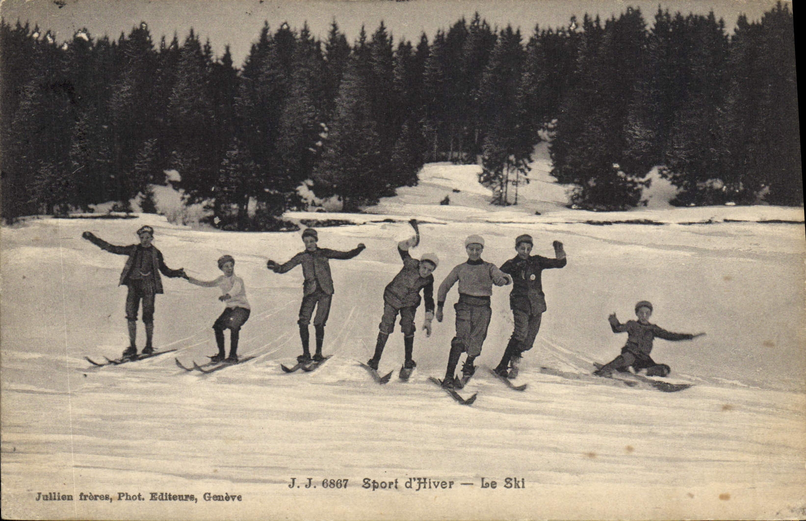 Ski d'Hiver — Het Ski — J.J. 6867 — Juillien frères, Fot. Edit., Genève