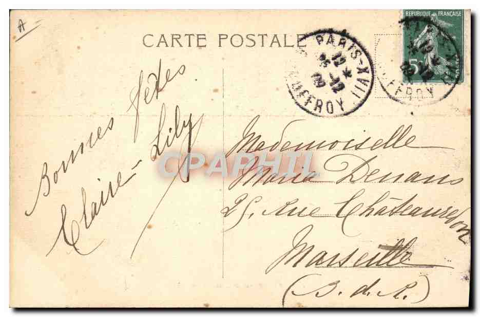 Ski d'Hiver — Het Ski — J.J. 6867 — Juillien frères, Fot. Edit., Genève — Achterkant
