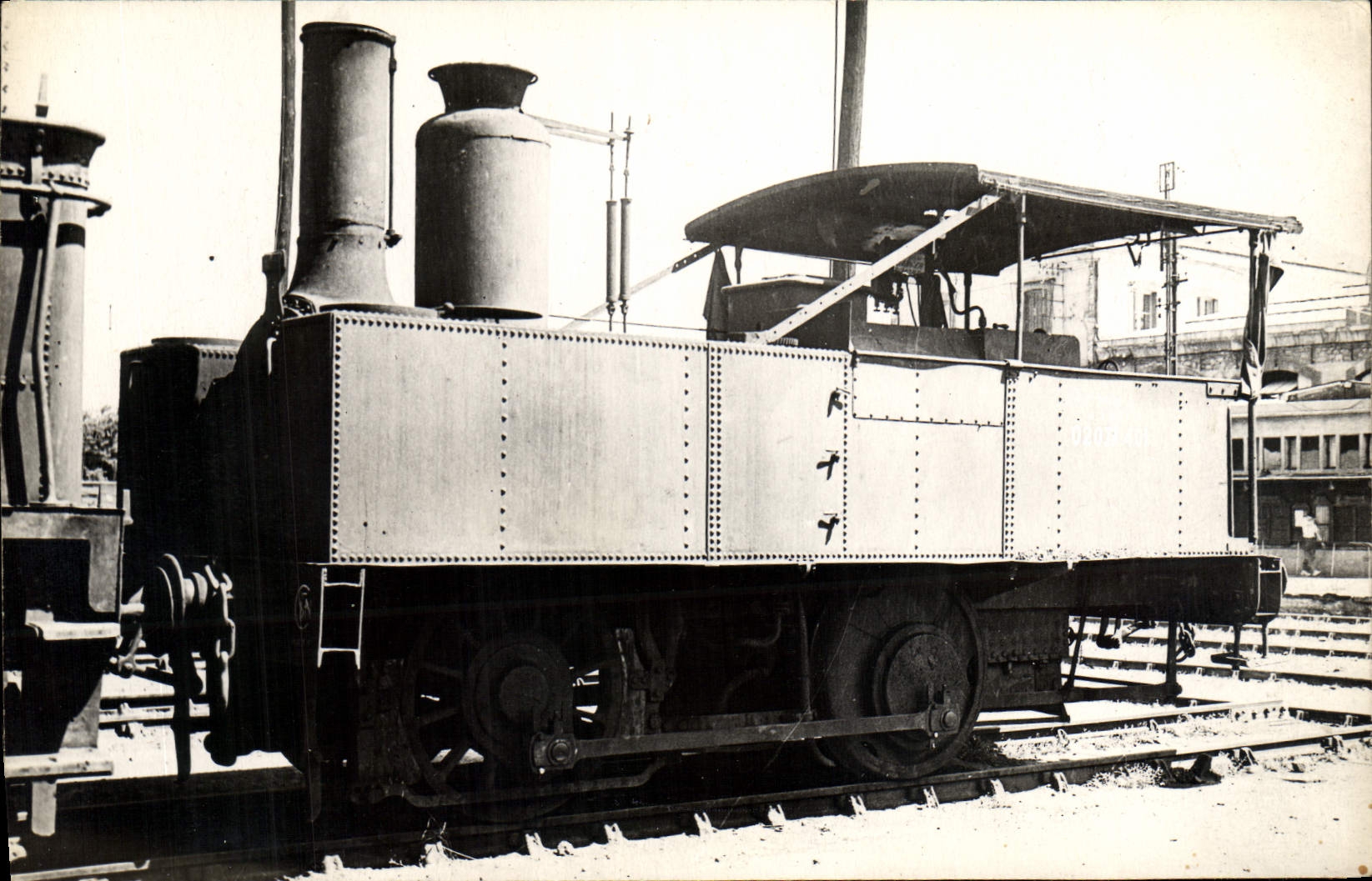 CARTE PHOTO Train Locomotive Hermann