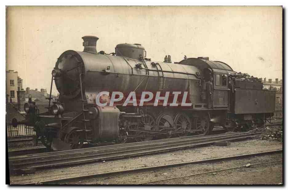 CARTE PHOTO Train Locomotive 