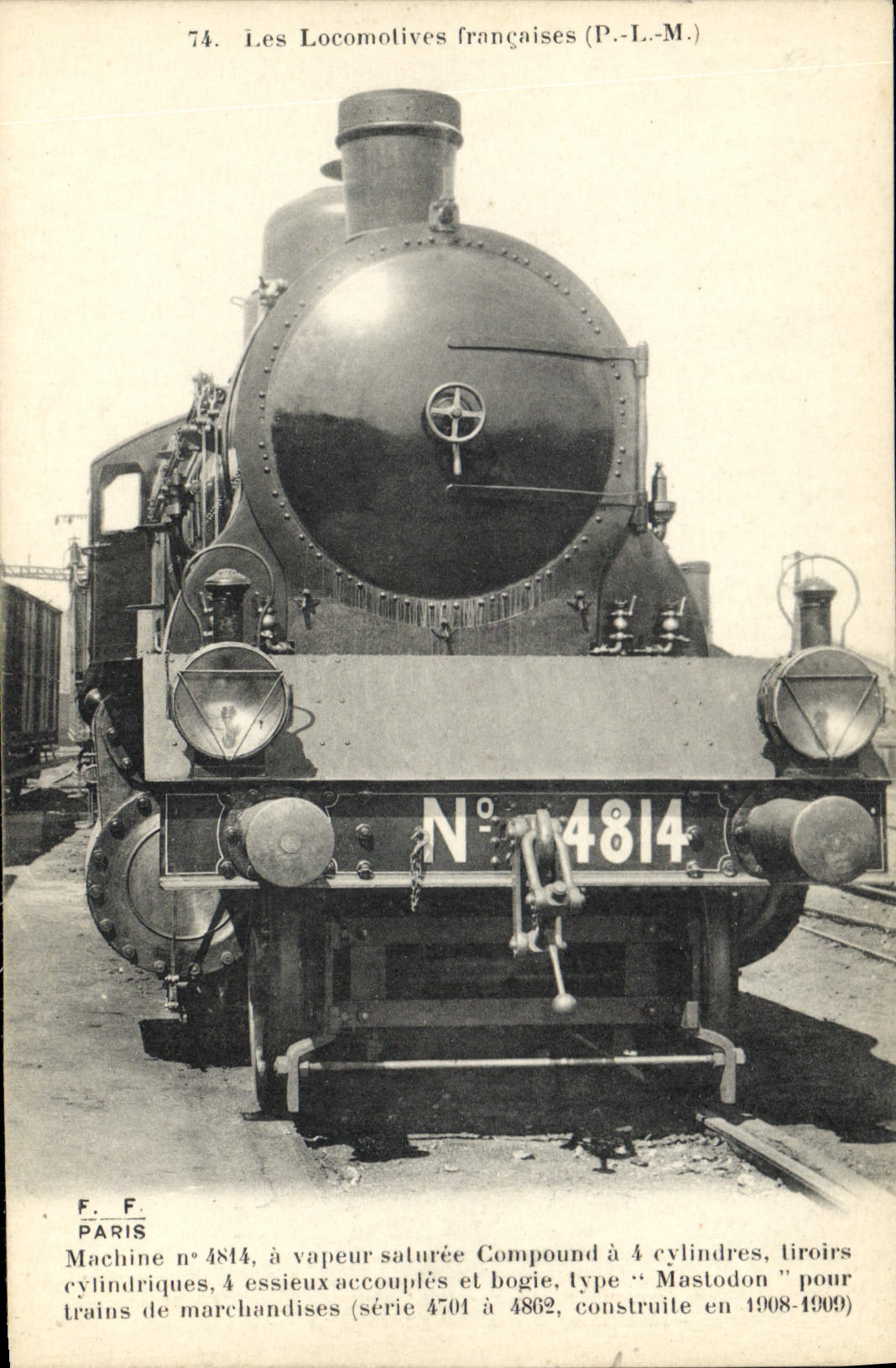 CPA Train Locomotive PLM Machine 4814