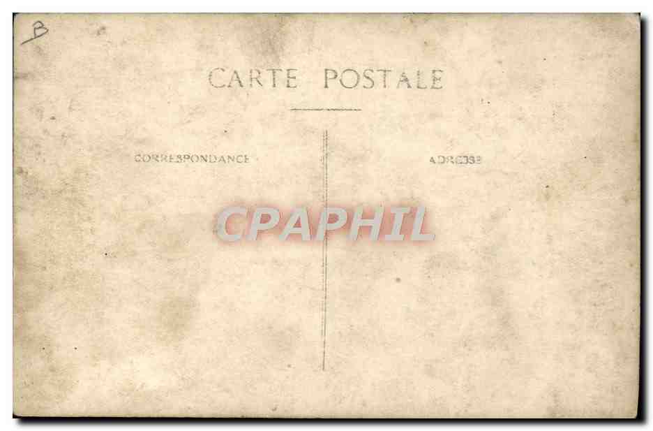 CARTE PHOTO Train Locomotive Camion travaux voie ferre — Verso