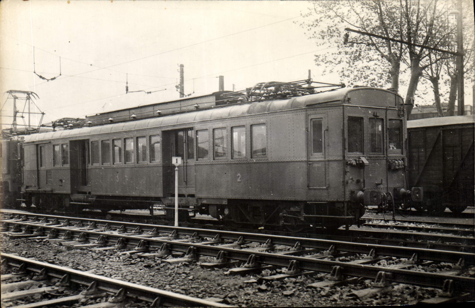 CARTE PHOTO Train Hermann