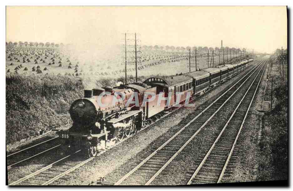 CPA Train Locomotive Region du Nord Le 315 Paris Lille