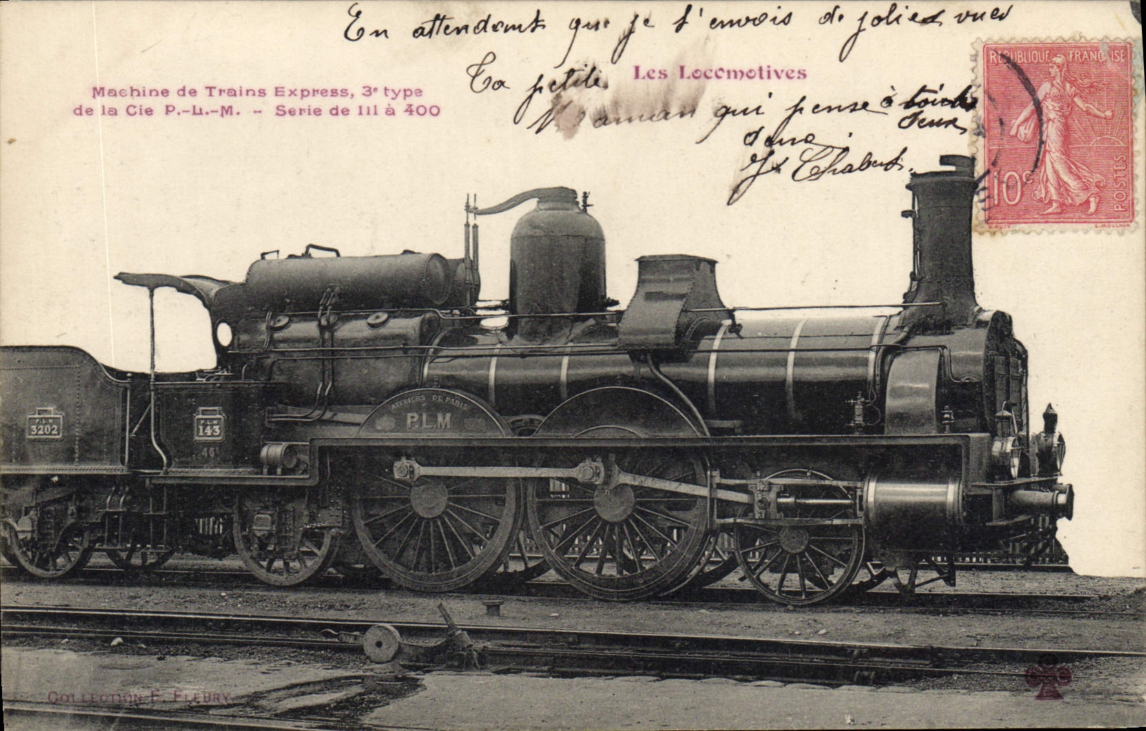 CPA Train Locomotive Machine de Trains Express 
