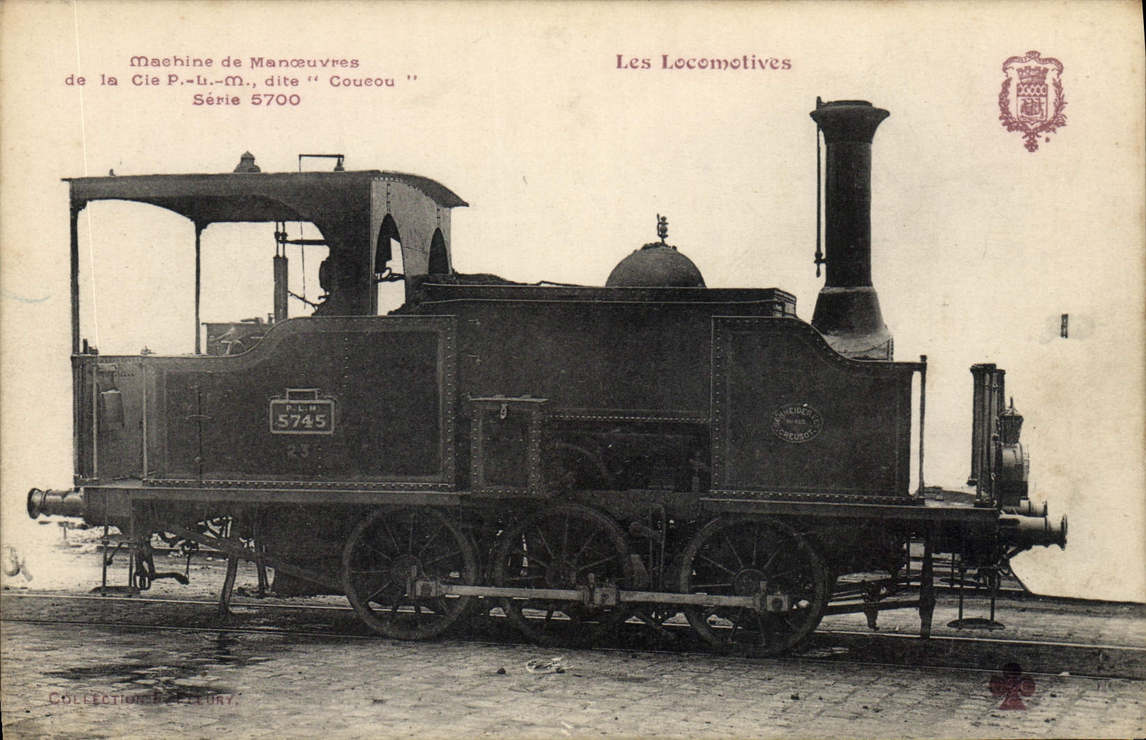 CPA Train Locomotive Machine de manoeuvres de la Cie PLM dite Corfou Serie 5700
