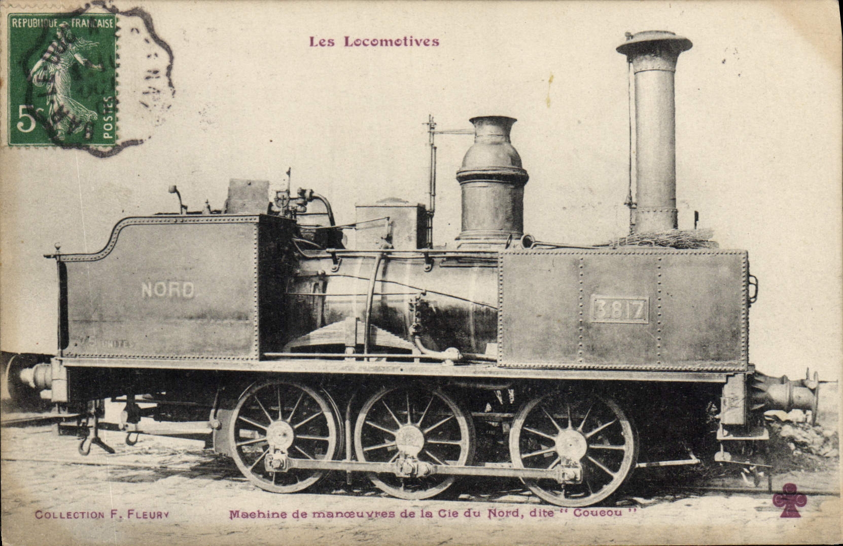 CPA Train Locomotive Machine de manoeuvres de la Cie du Nord