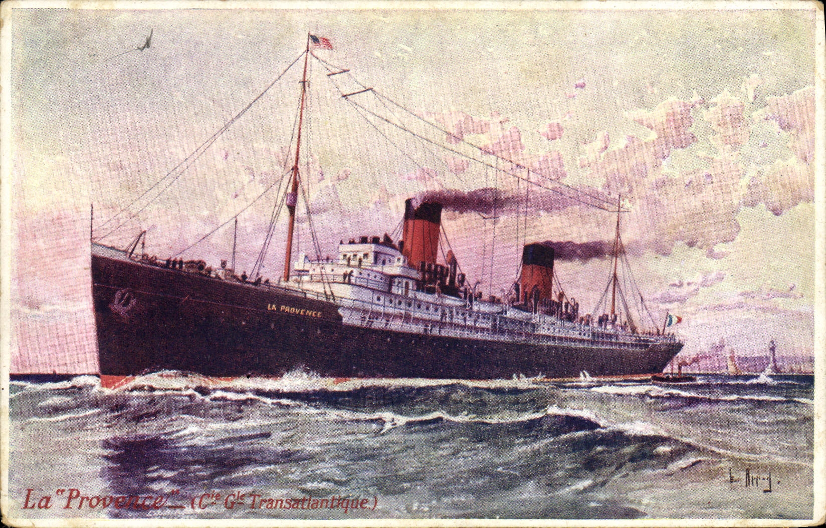 La "Provence" — (Cie G. Transatlantique) — L. Arnaud