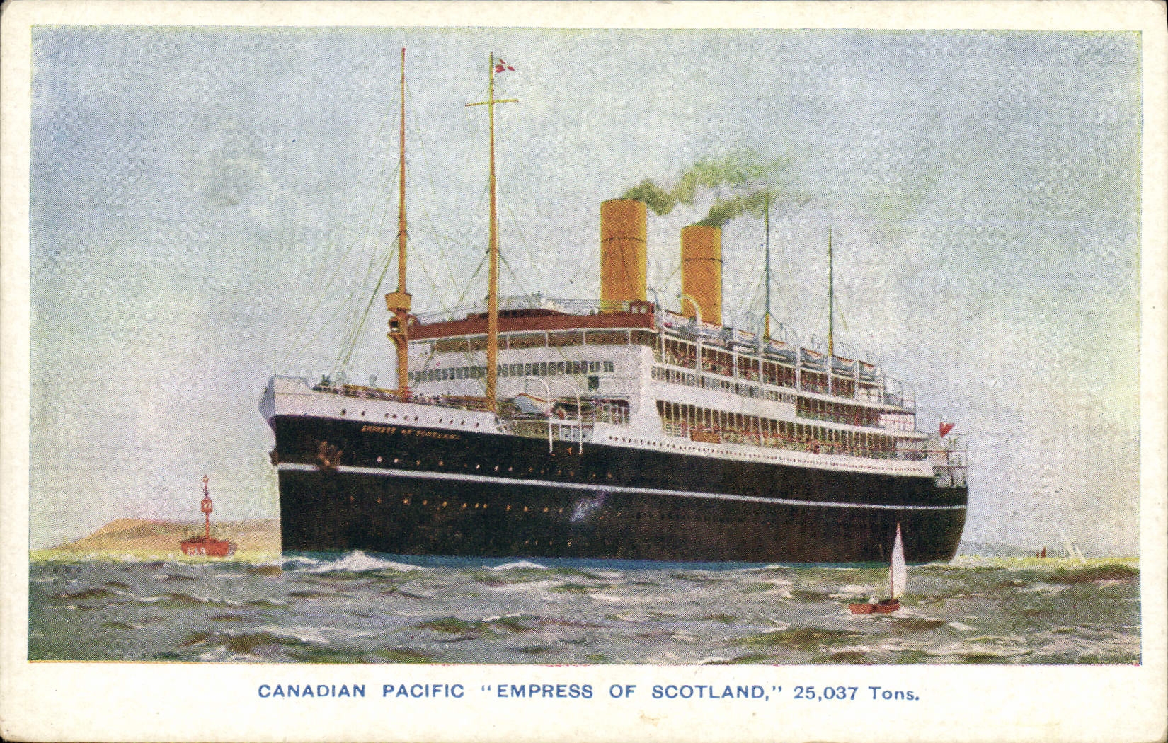 Embarcation — Canadian Pacific "Empress of Scotland", 25,037 Tons — Canadian Pacific Railway