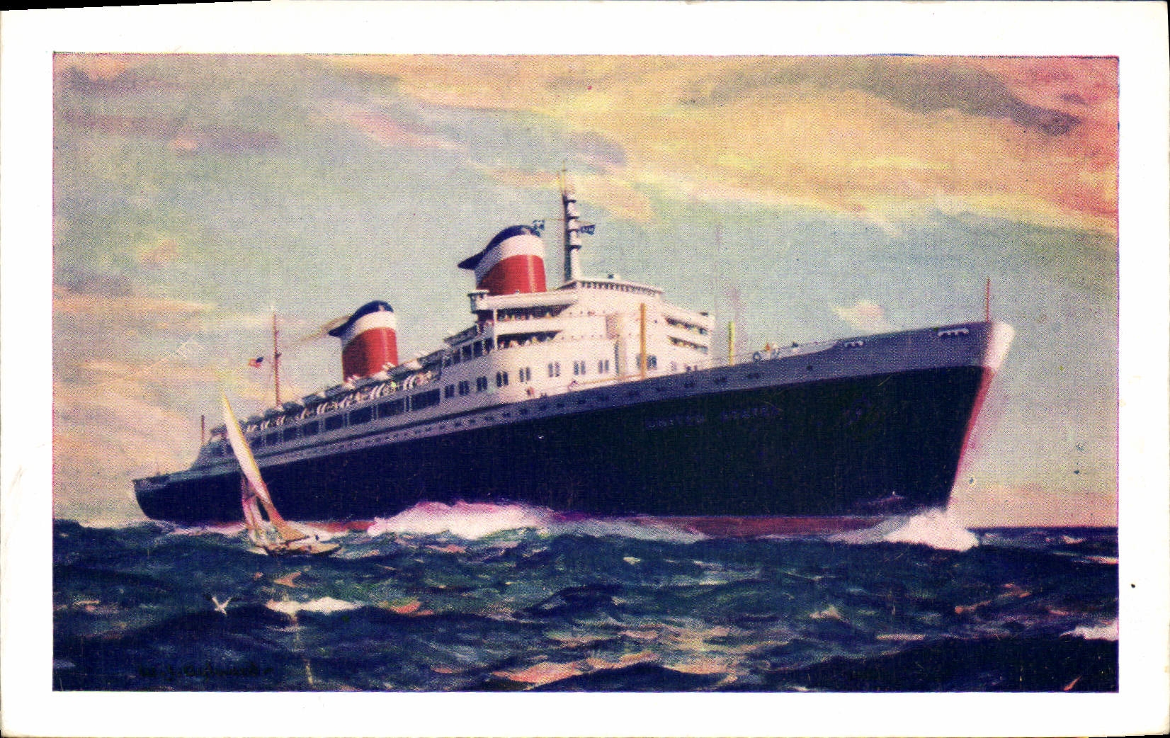 S.S. UNITED STATES — plus grand et plus luxueux paquebot américain — éditeur STUDIOGRONE